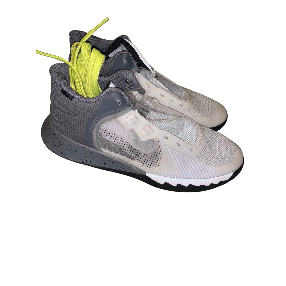 Nike Kyrie Flytrap 5 Mid White Smoke Grey Chrome Sneakers Size 7 Y / DD0340-112